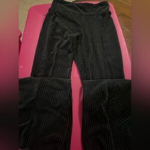 Flared black leggings small